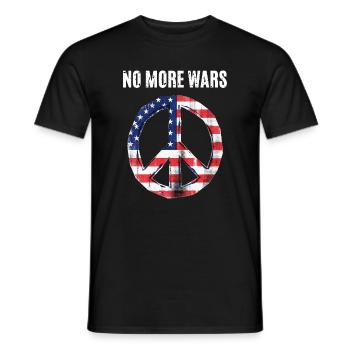 Peace USA Flag Against War - Men's T-Shirt - black - Front - AI Model Male 178 light (178cm)