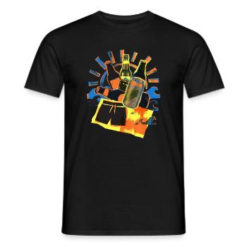 Soleil d’été de la bière - T-shirt homme - noir - Devant - AI Model Male 178 light (178cm)