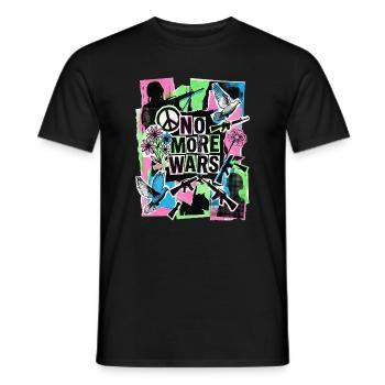 Peace Nie Wieder Krieg - Männer T-Shirt - Schwarz - Vorne - AI Model Male 178 light (178cm)