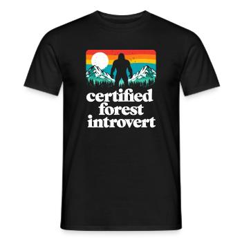 Bigfoot, Sasquatch, yéti, créatures cryptides, grand pied. - T-shirt homme - noir - Devant - AI Model Male 178 light (178cm)