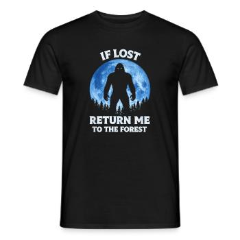 Bigfoot, Sasquatch, yéti, créatures cryptides, grand pied. - T-shirt homme - noir - Devant - AI Model Male 178 light (178cm)