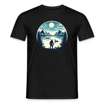 Bigfoot & Nessie - Männer T-Shirt - Schwarz - Vorne - AI Model Male 178 light (178cm)