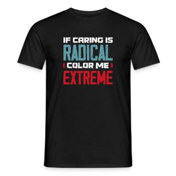 radicalized by fundamental - Men's T-Shirt - black - Front - AI Model Male 178 light (178cm)