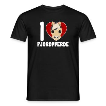 Ich liebe Fjordpferde - Männer T-Shirt - Schwarz - Vorne - AI Model Male 178 light (178cm)