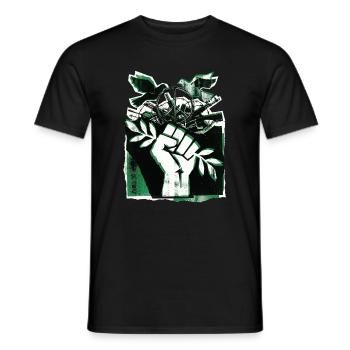 Contre la Guerre pour la Paix - T-shirt homme - noir - Devant - AI Model Male 178 light (178cm)