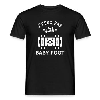 J'peux pas j'ai Babyfoot - T-shirt homme - noir - Devant - AI Model Male 178 light (178cm)