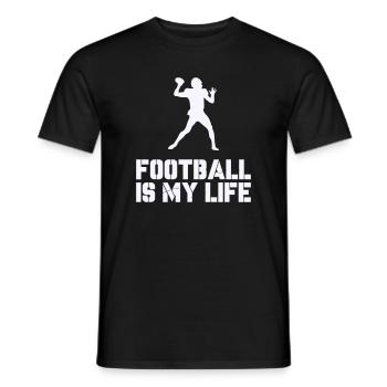 Football ist mein Leben Silhouette - Männer T-Shirt - Schwarz - Vorne - AI Model Male 178 light (178cm)