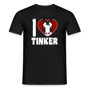 J’adore les chevaux bricoleurs - Cœur - T-shirt homme - noir - Devant - AI Model Male 178 light (178cm)