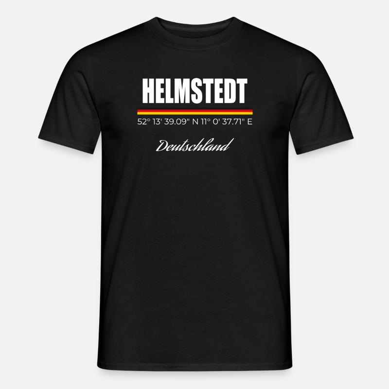 Helmstedt - Männer T-Shirt - Schwarz