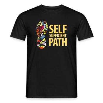  Self Sufficient Path - Men's T-Shirt - black - Front - AI Model Male 178 light (178cm)