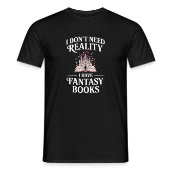 Lecteur de contes de fées de livres fantastiques Lecture drôle de rat de bibliothèque - T-shirt homme - noir - Devant - AI Model Male 178 light (178cm)
