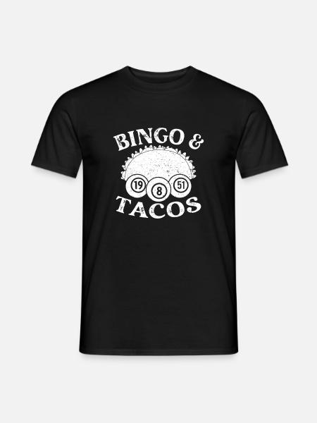 Bingo Player Bingo Tacos Bingo - Männer T-Shirt - Schwarz
