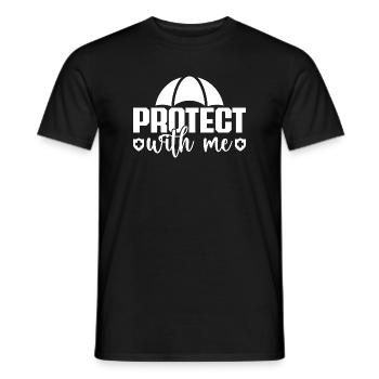 Agent d’assurance Costume Protect With Me Medicare - T-shirt homme - noir - Devant - AI Model Male 178 light (178cm)