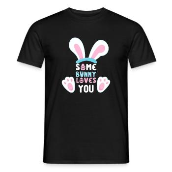 Ein Kaninchen liebt dich - Männer T-Shirt - Schwarz - Vorne - AI Model Male 178 light (178cm)