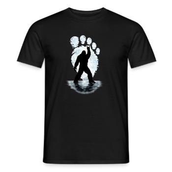 Bigfoot Rock sur Shield Sasquatch Yéti Rock & Roll - T-shirt homme - noir - Devant - AI Model Male 178 light (178cm)