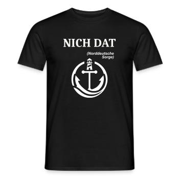 NICH DAT Norddeutscher Humor Spruch lustig - Männer T-Shirt - Schwarz - Vorne - AI Model Male 178 light (178cm)