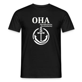 OHA Norddeutscher Humor Spruch lustig - Männer T-Shirt - Schwarz - Vorne - AI Model Male 178 light (178cm)