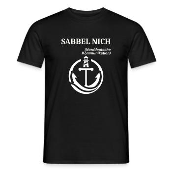 Norddeutscher Humor Spruch lustig SABBEL NICH - Männer T-Shirt - Schwarz - Vorne - AI Model Male 178 light (178cm)