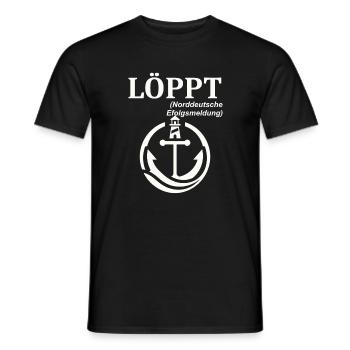 LÖPPT Norddeutscher Humor Spruch lustig - Männer T-Shirt - Schwarz - Vorne - AI Model Male 178 light (178cm)