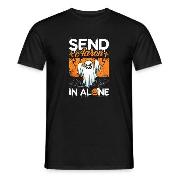 Dicton anglais d’Halloween de Chasseur de Fantômes - T-shirt homme - noir - Devant - AI Model Male 178 light (178cm)