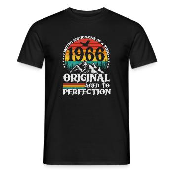 Original 1966 Vintage Rétro Cadeau d’anniversaire - T-shirt homme - noir - Devant - AI Model Male 178 light (178cm)