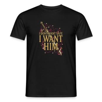 Romantasy Fantasy Romance Booktok Spicy Reader - Men's T-Shirt - black - Front - AI Model Male 178 light (178cm)