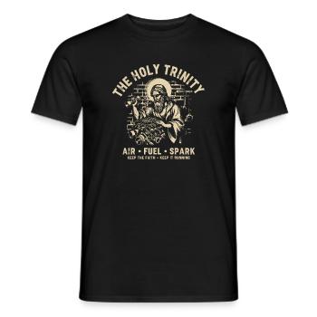 Étincelle de carburant d’air de la Sainte-Trinité - T-shirt homme - noir - Devant - AI Model Male 178 light (178cm)