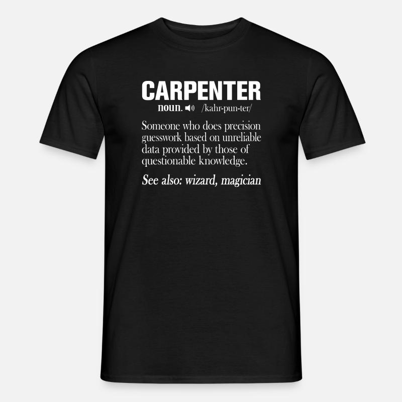 Zimmermann Definition Lustiger Handwerker Spruch - Männer T-Shirt - Schwarz