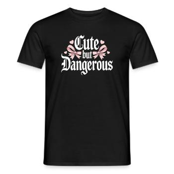 Süß Aber Gefährlich Cute Kawaii Aesthetic Katze - Men's T-Shirt - black - Front - AI Model Male 178 light (178cm)