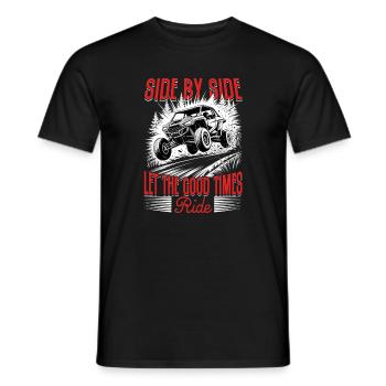 UTV Tout-Terrain 4 Roues Côte à côte - T-shirt homme - noir - Devant - AI Model Male 178 light (178cm)