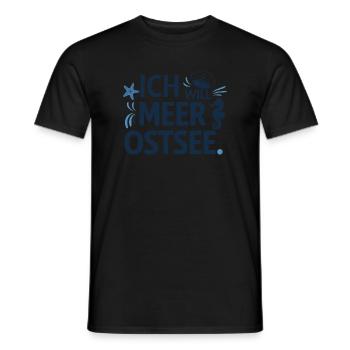  Ich Will Meer Ostsee Spruch Für Ostsee Urlaub - Männer T-Shirt - Schwarz - Vorne - AI Model Male 178 light (178cm)