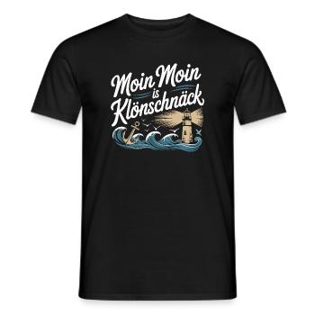  Moin Moin Is Klönschnäck Nordsee Ostsee Küste - Männer T-Shirt - Schwarz - Vorne - AI Model Male 178 light (178cm)
