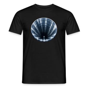Tunnel Spiral Bleu - T-shirt homme - noir - Devant - AI Model Male 178 light (178cm)