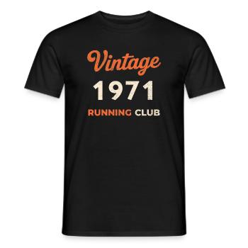 Vintage 1971 Running Club Geburtstag Geschenkidee - Männer T-Shirt - Schwarz - Vorne - AI Model Male 178 light (178cm)