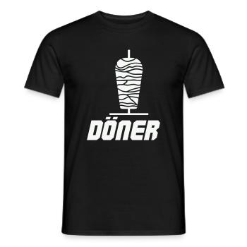 Döner Spieß Icon Schwarz-Weiß - Männer T-Shirt - Schwarz - Vorne - AI Model Male 178 light (178cm)