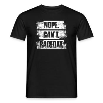 Non, je ne peux pas le jour de la course, amateur de voitures, mécanicien, - T-shirt homme - noir - Devant - AI Model Male 178 light (178cm)