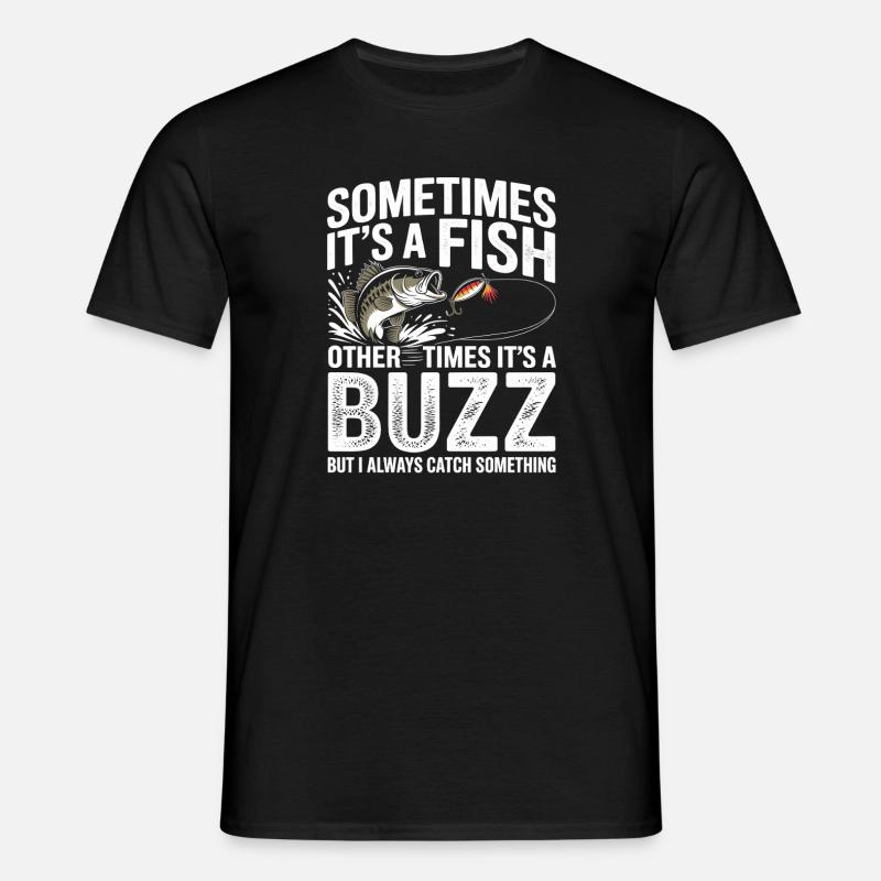 A volte è una tee Fish – Buzz Motiv - Maglietta da uomo - nero