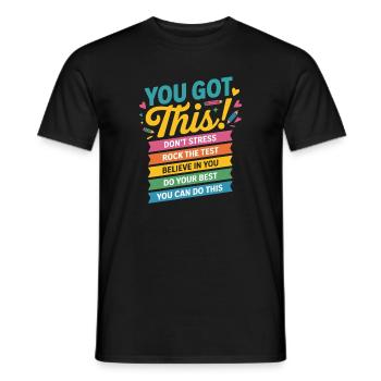 You grab the motivational banner - Men's T-Shirt - black - Front - AI Model Male 178 light (178cm)
