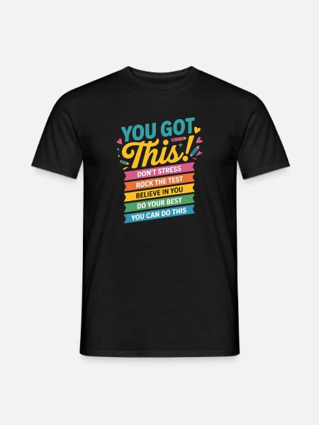 Du Packst Das Motivationsbanner - Männer T-Shirt - Schwarz
