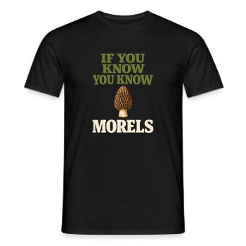 Morchelpilz-jäger Wilde Morchelpilze Auf - Männer T-Shirt - Schwarz - Vorne - AI Model Male 178 light (178cm)