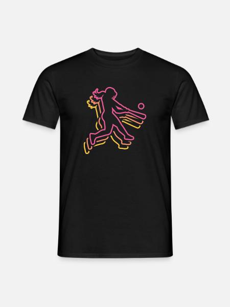 Joueuses féminines de softball - T-shirt homme - noir