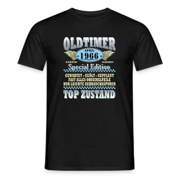 Oldtimer 1966 Spezial Edition - Männer T-Shirt - Schwarz - Vorne - AI Model Male 178 light (178cm)