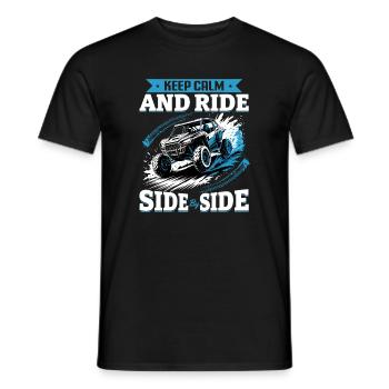 UTV Off Road 4 Wheeler Side by side - Männer T-Shirt - Schwarz - Vorne - AI Model Male 178 light (178cm)