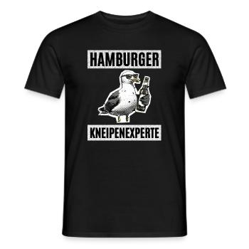 Expert en pubs de Hambourg - T-shirt homme - noir - Devant - AI Model Male 178 light (178cm)