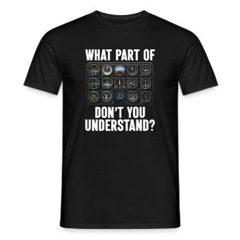 Flugzeug Flug Pilot Flugzeug Fluggesellschaft - Männer T-Shirt - Schwarz - Vorne - AI Model Male 178 light (178cm)