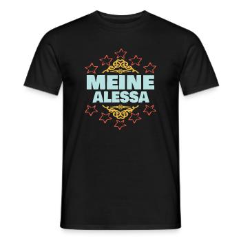Ehefrau Alessa - Männer T-Shirt - Schwarz - Vorne - AI Model Male 178 light (178cm)