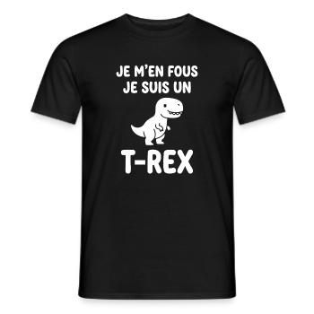 T-Rex insolent sur tee-shirt noir - T-shirt homme - noir - Devant - AI Model Male 178 light (178cm)