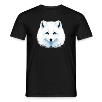 Arctic fox - Men's T-Shirt - black - Front - AI Model Male 178 light (178cm)