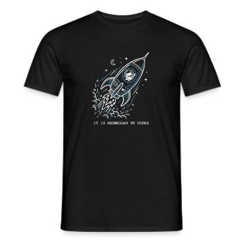 It Is Wednesday My Dudes Space Frog Astronaut Meme - Men's T-Shirt - black - Front - AI Model Male 178 light (178cm)