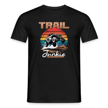 UTV Tout-Terrain 4 Roues Côte à côte - T-shirt homme - noir - Devant - AI Model Male 178 light (178cm)